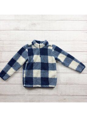 Carter’s Buffalo Plaid Sherpa-Lined Half-Zip Pullover Toddler Jacket 5T
